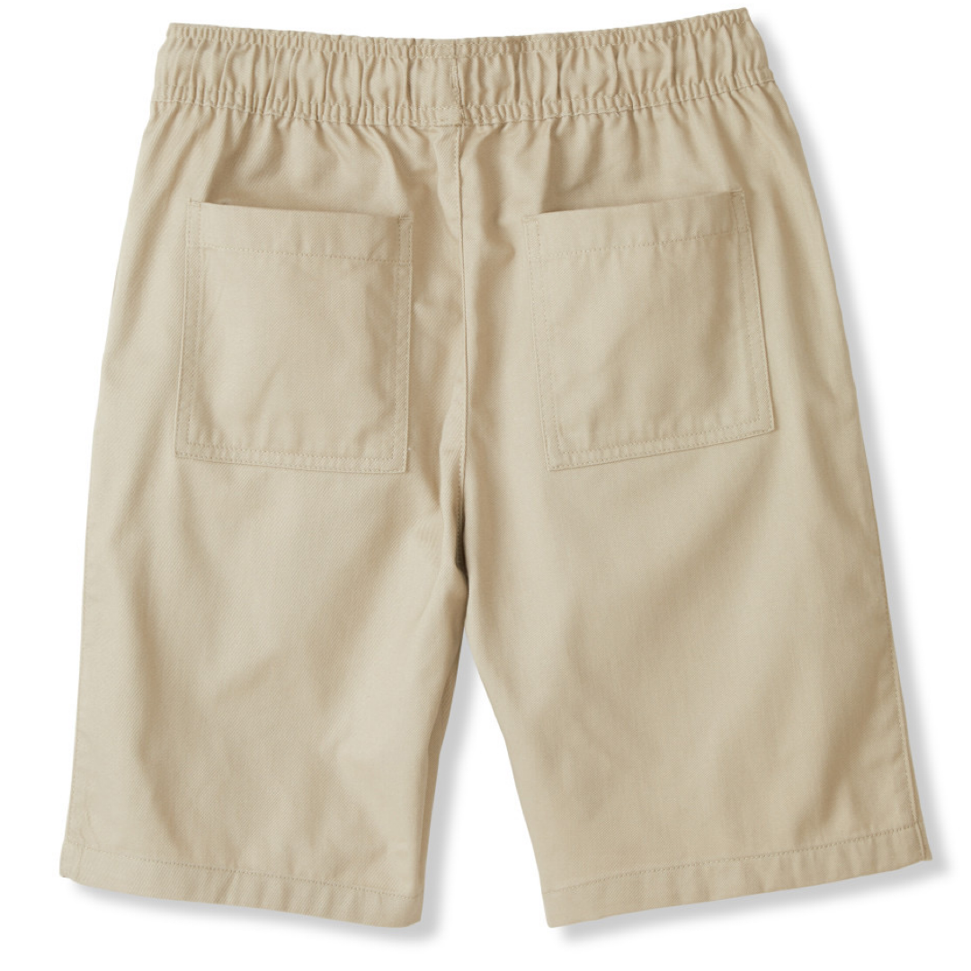 Co-Ed Pull-On  Twill Shorts with Drawstring - Online Only