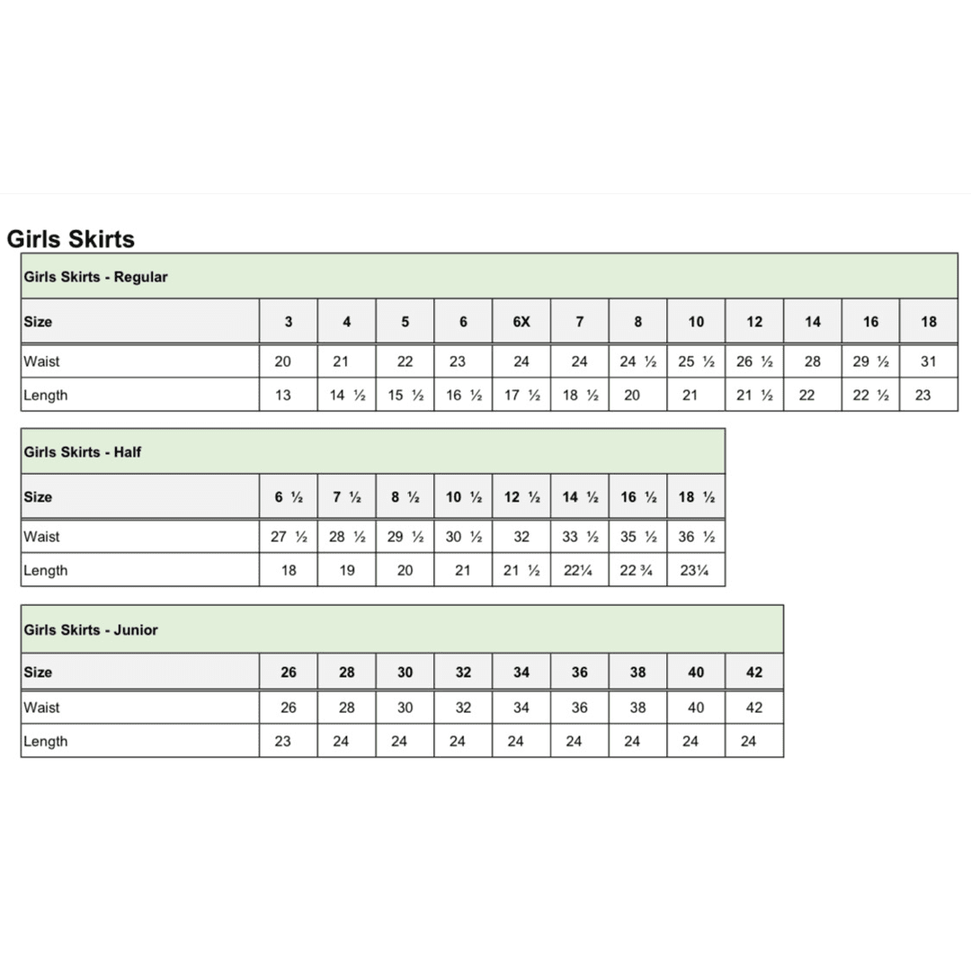 Highland View Academy  - Girl's Plaid Polycot Box Pleat Skirt - P57