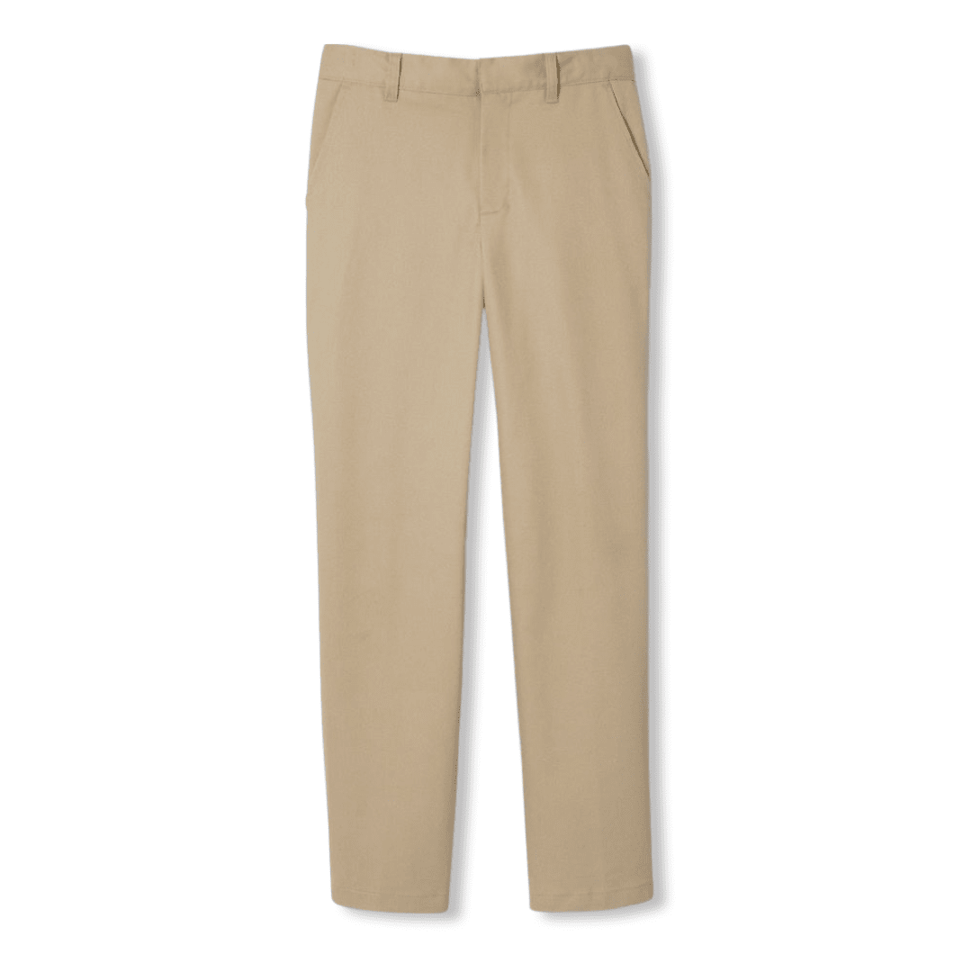 Boys&#39; Husky Flat Front Relaxed Fit Twill Pants