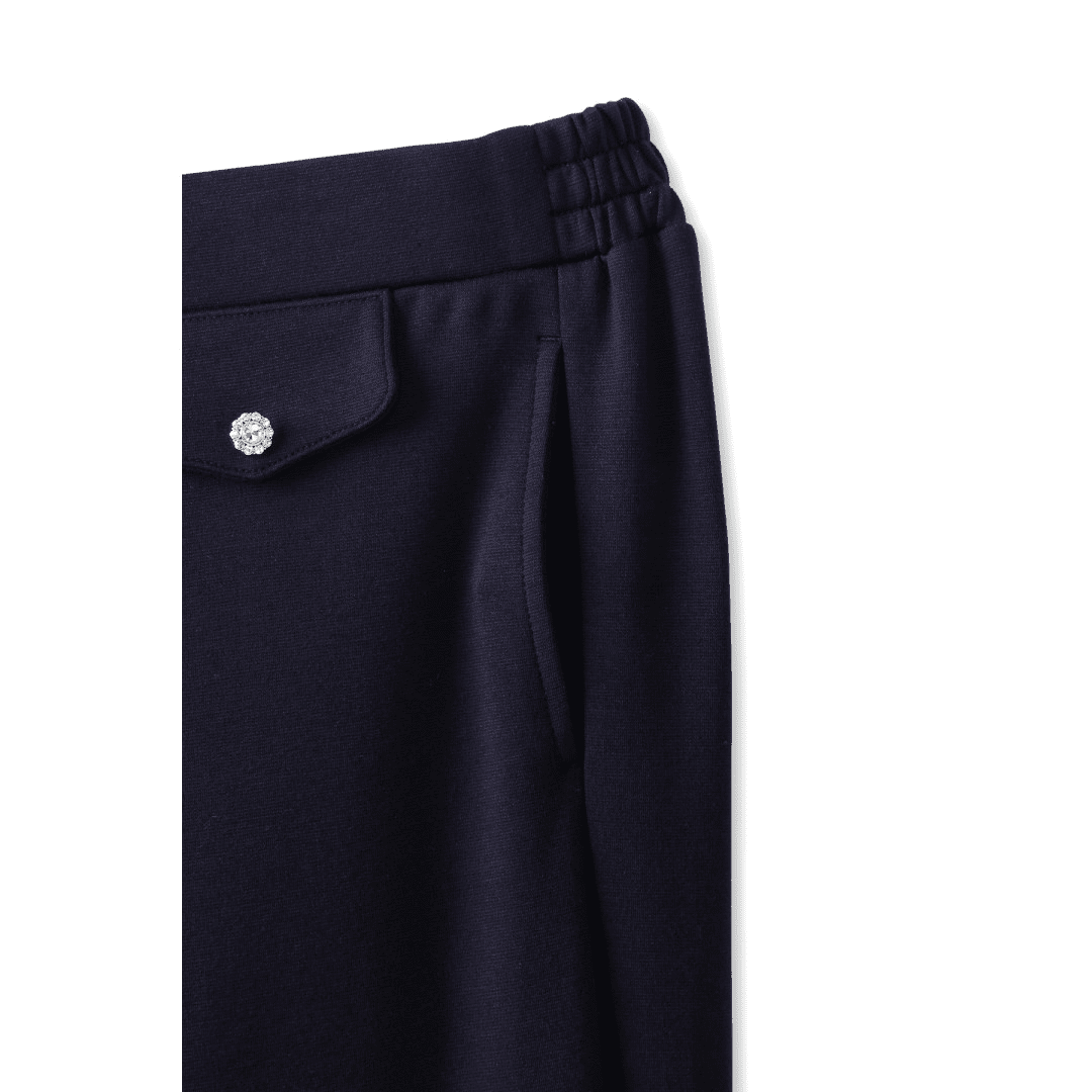 Girls&#39; Pull-On Straight Fit Stretch Ponte Pant with Rhinestones