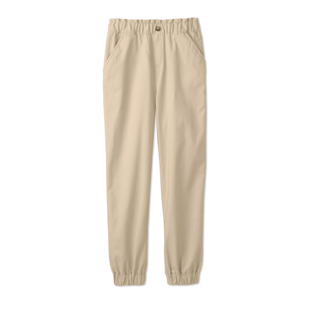 Girls Stretch Twill Jogger W/ Paper Bag Waist