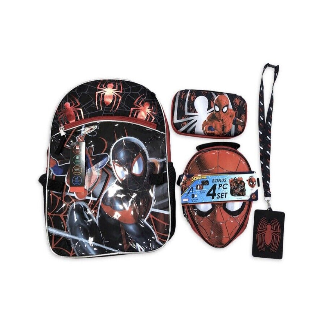 17" Marvel Spiderman 4 pc Backpack