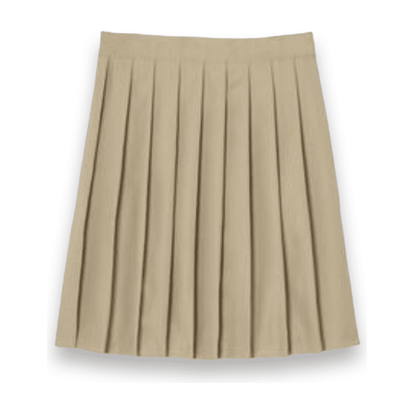 Pleated Skirt Below The Knee - Khaki