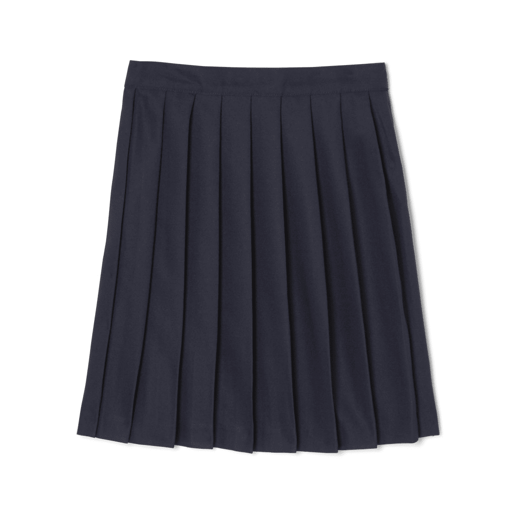 Girl&#39;s Pleated Skirt Below The Knee - Navy