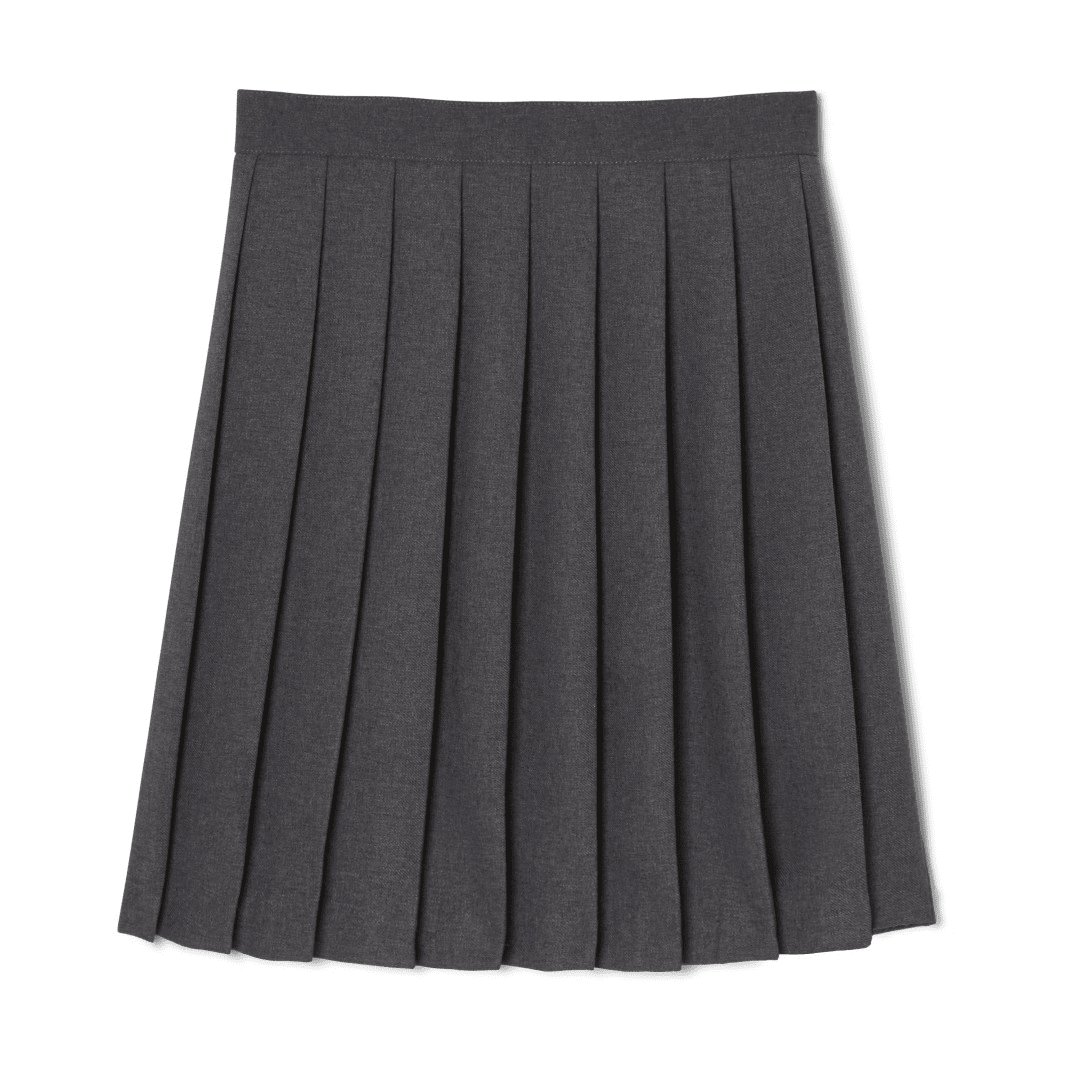 Girl&#39;s At The Knee Pleated Skirt  - Grey