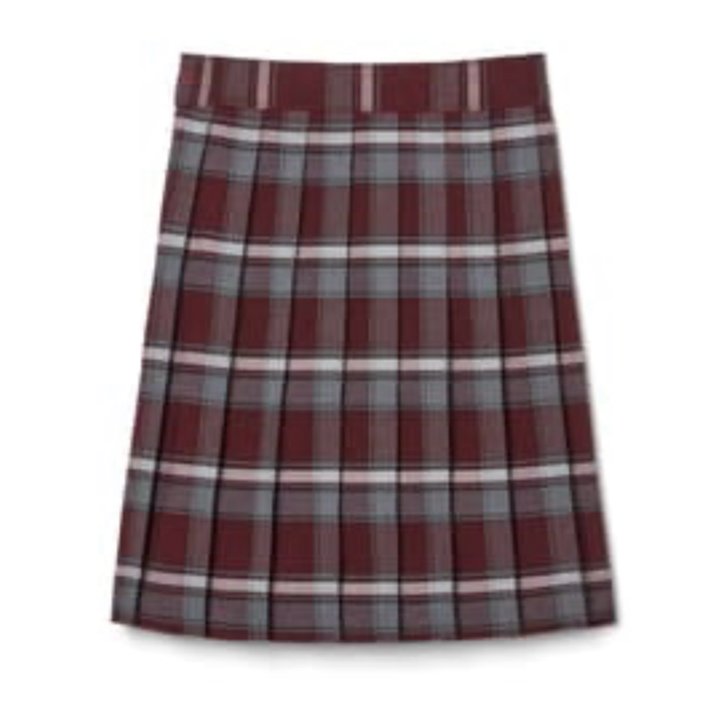 Assumption - Girl's / Young Women's Plaid Pleated Skirt To The Knee - K-8th