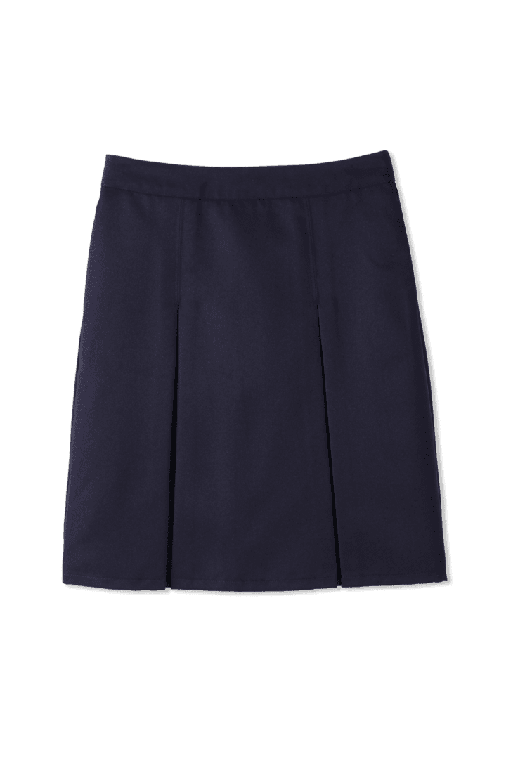 At The Knee Box Pleat Skirt with Pockets