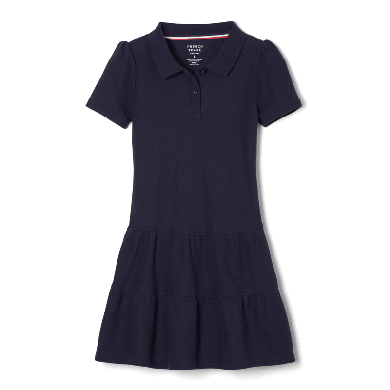Le Monde French Immersion  - Short Sleeve Ruffle Piqué Polo Dress