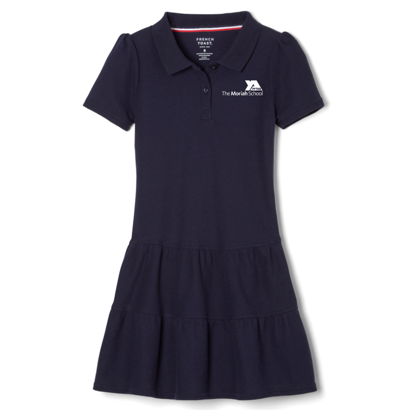 MORIAH - Short Sleeve Ruffle Piqué Polo Dress