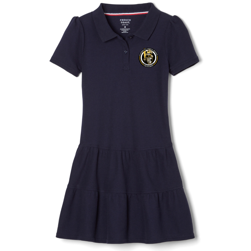 The Masters Classical  - Girl's Short Sleeve Ruffle Piqué Polo Dress