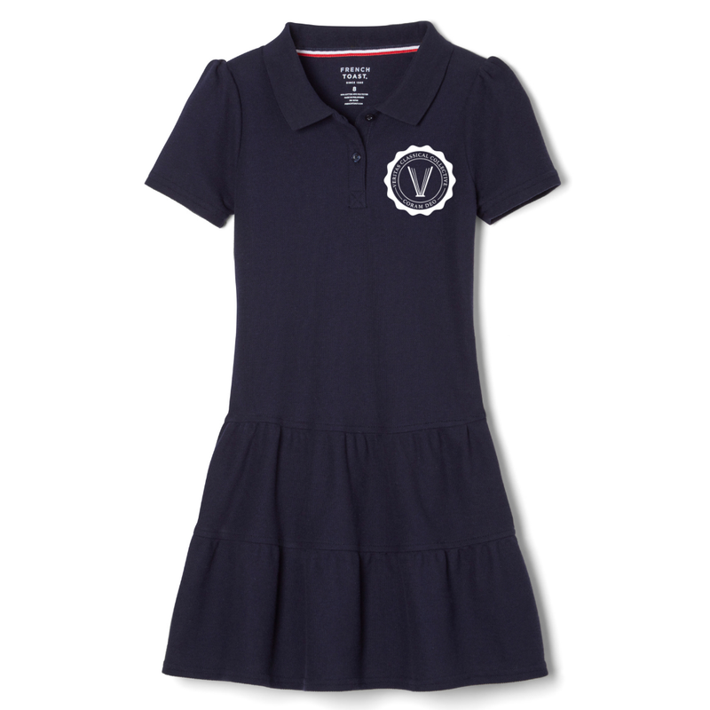 Veritas Classical - AR - Girl's Short Sleeve Ruffle Piqué Polo Dress