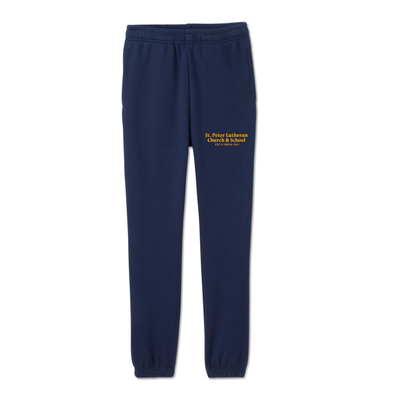 St. Peter Lutheran - Co-Ed Youth / Young Adult Navy Fleece Sweatpants