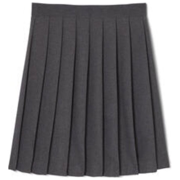 Plus Size  Pleated Skirt Below The Knee - Grey