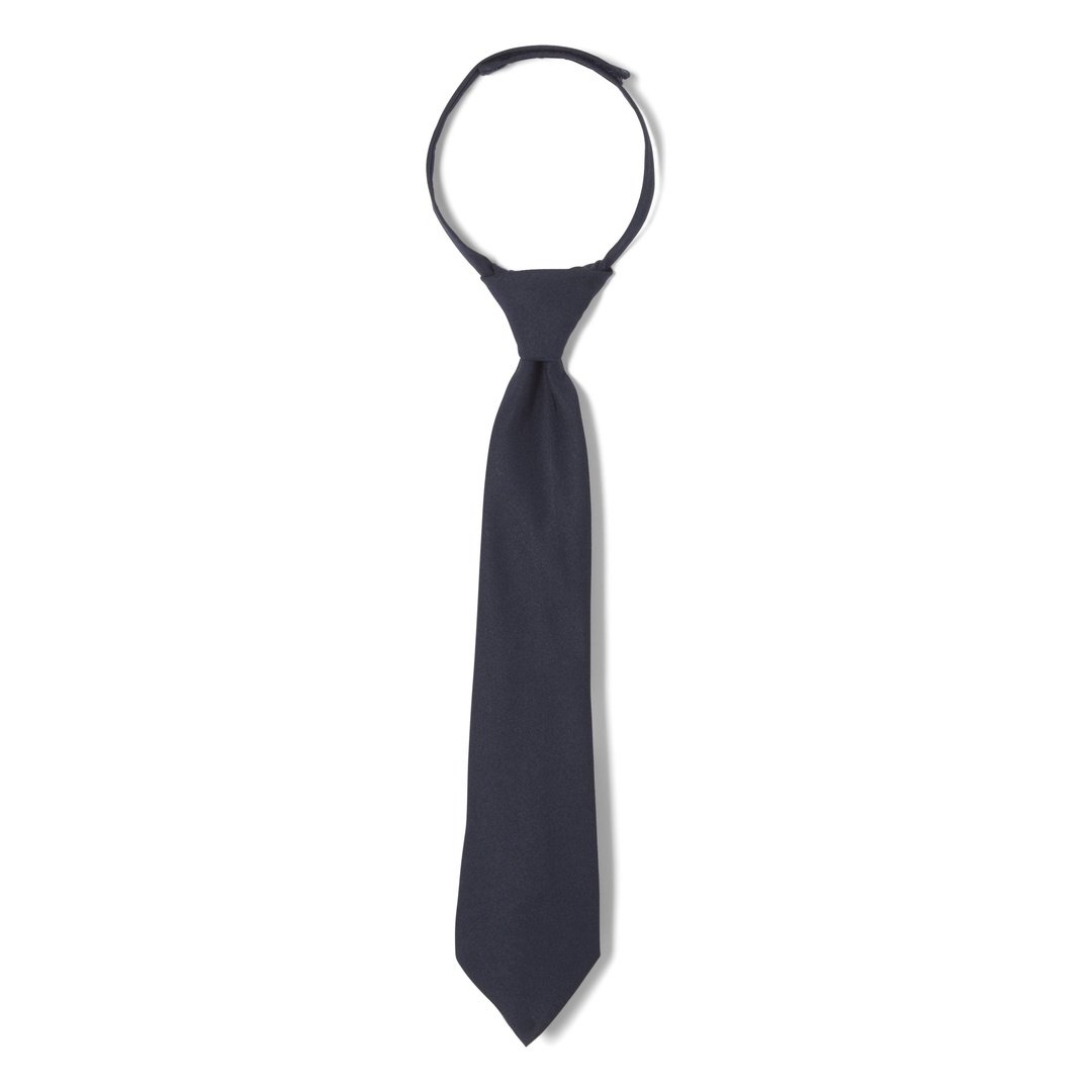 Solid Color Adjustable Tie - Black