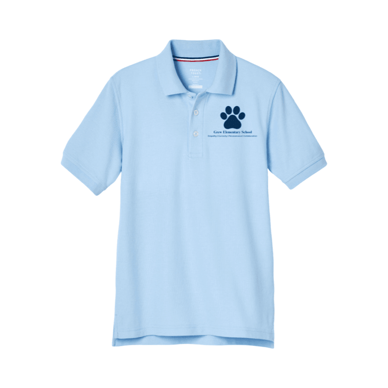 Henry Grew Elementary Short Sleeve Light Blue Polo - Adult