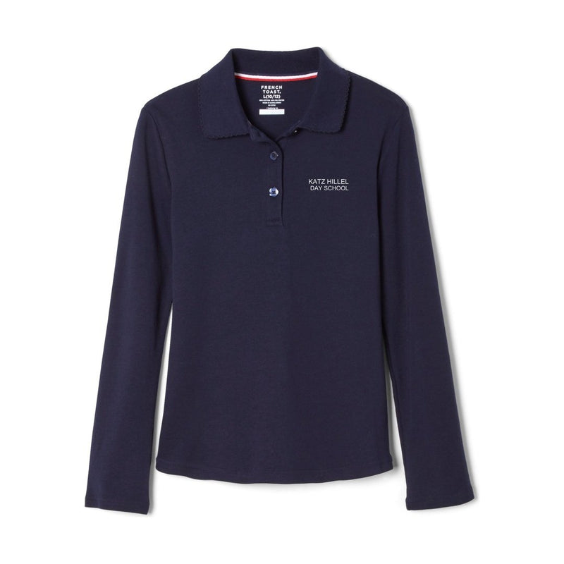 Katz Hillel Day School - Long Sleeve Picot Collar - Girls Plus Size