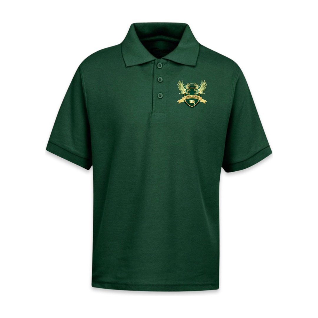 Aukela - Short Sleeve Hunter Green Polo - Kids