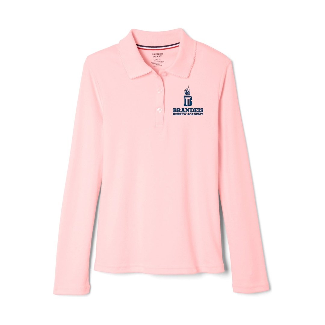 Brandeis Hebrew Academy Long Sleeve Picot Collar- Girls