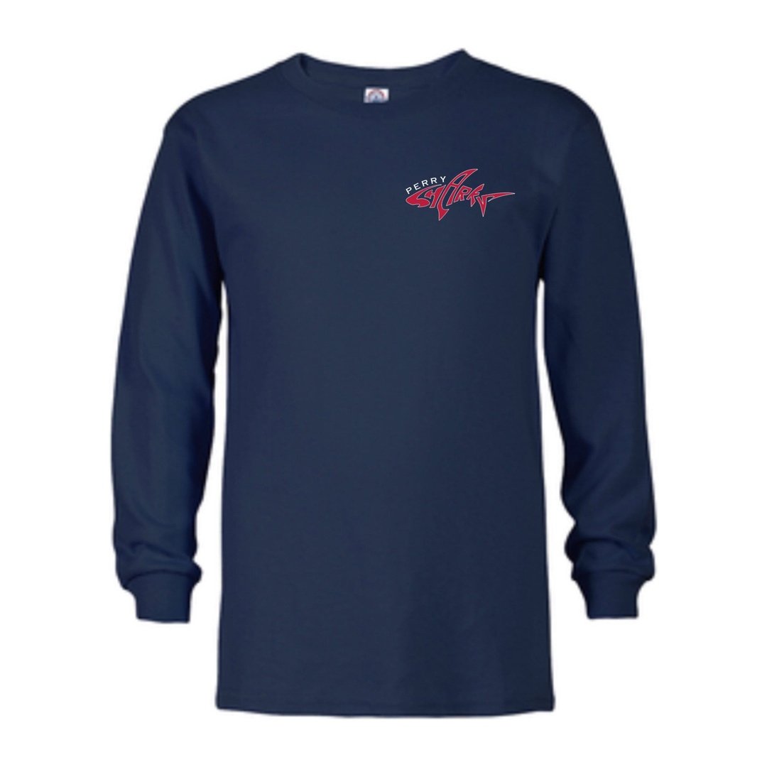 Perry School  Navy Long Sleeve T-shirt -Adult