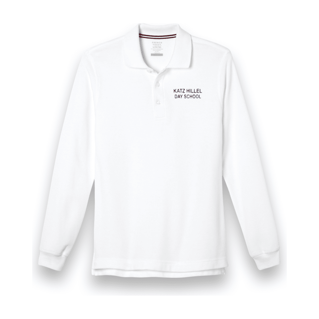 White long sleeve clearance polo shirt school