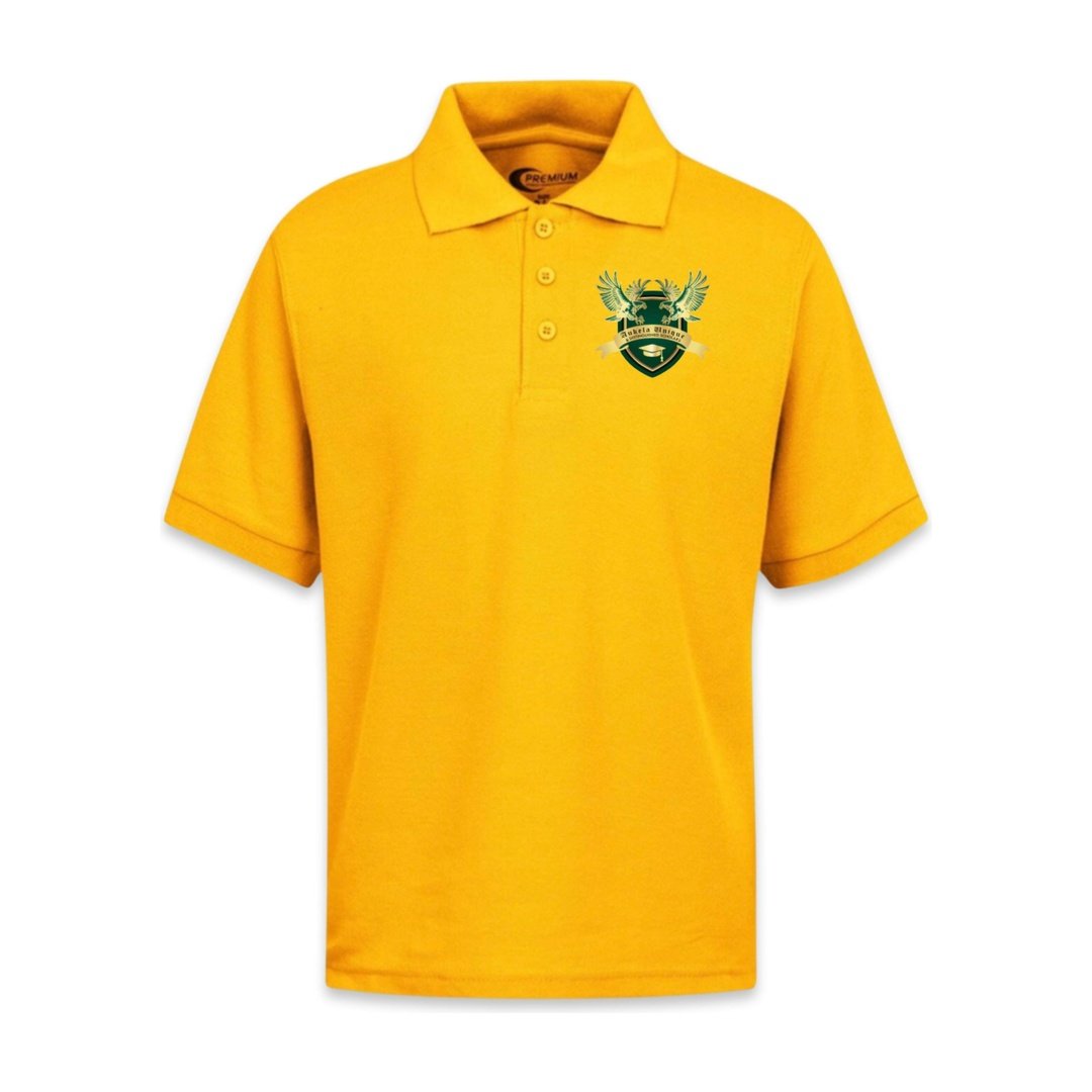 Aukela - Short Sleeve Gold Polo - Adults