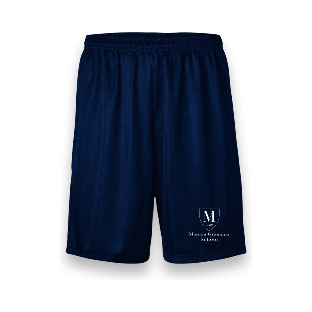Mission Grammar Navy Gym Shorts - Kids