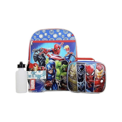 Marvel Mania  5 pc Large Backpack Combo