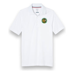 Russell Elementary Staff - White Dri-Fit Short Sleeve Polo- Embroidered
