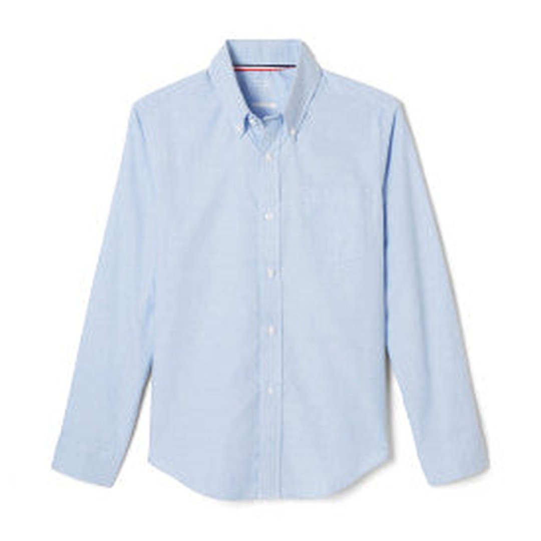 Boy's Long Sleeve Oxford Shirt  - Light Blue