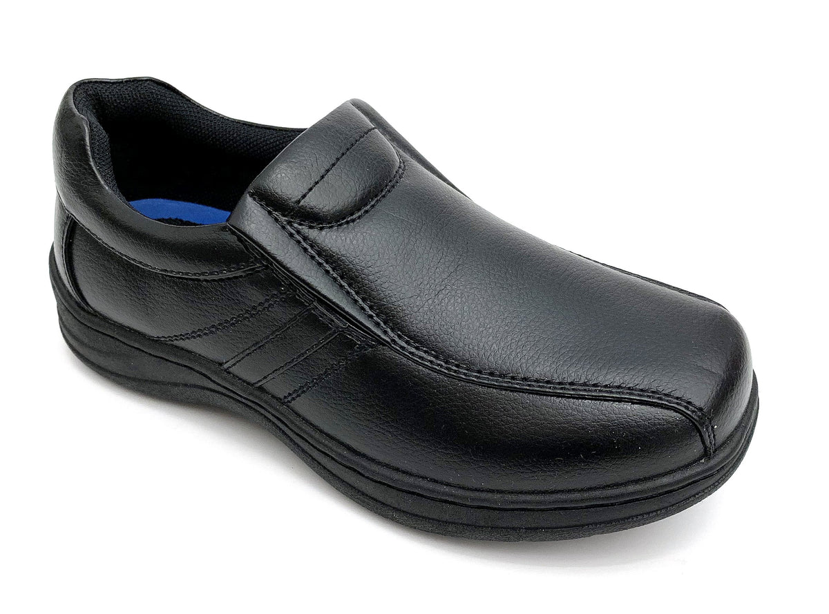 Toddler Boys Black Slip-On Shoes - Boston School Uniform