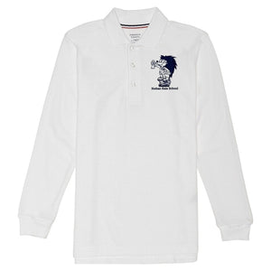 Nathan Hale Long Sleeve White Polo - Kids – Metro School Uniforms