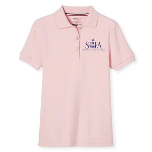 Silverstein Hebrew Academy Short Sleeve Picot Collar - Girls (Pink)