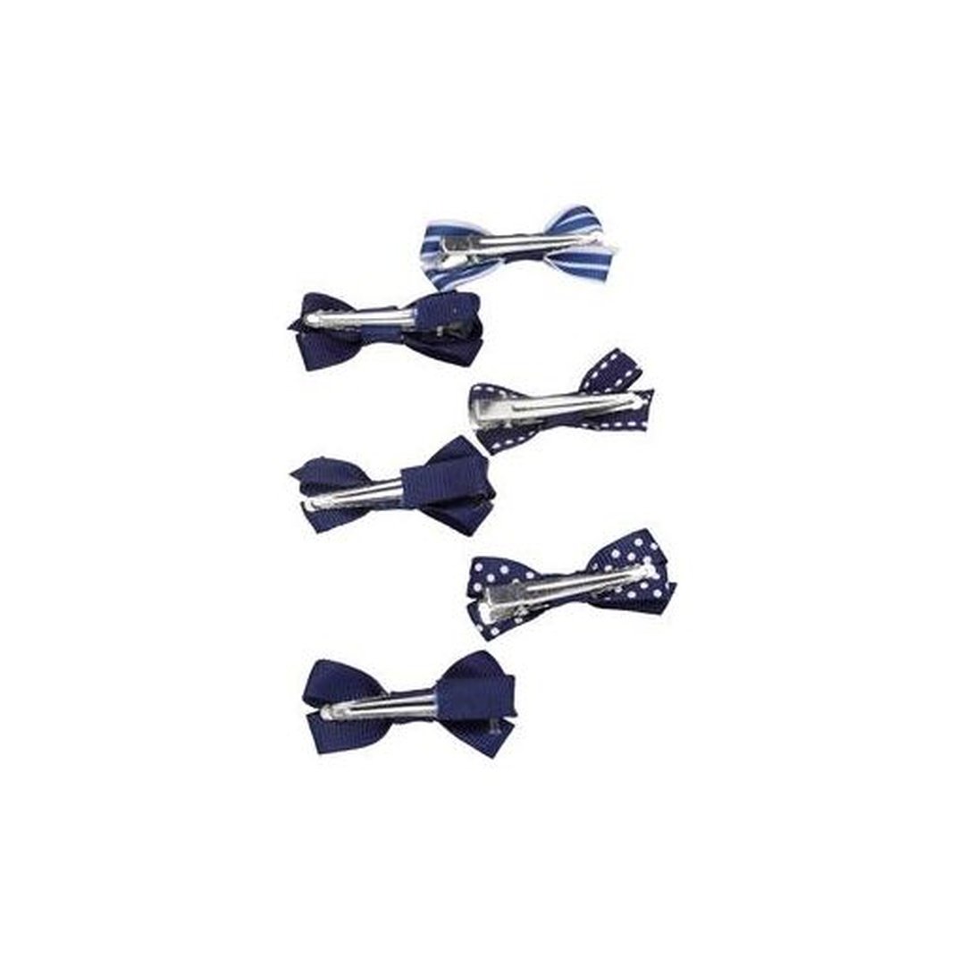 Mini Bow Barrettes- 6pk