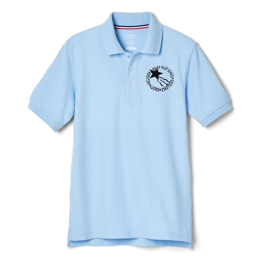 Haley Pilot Grades 6-8 Light Blue Short Sleeve Polo - Kids
