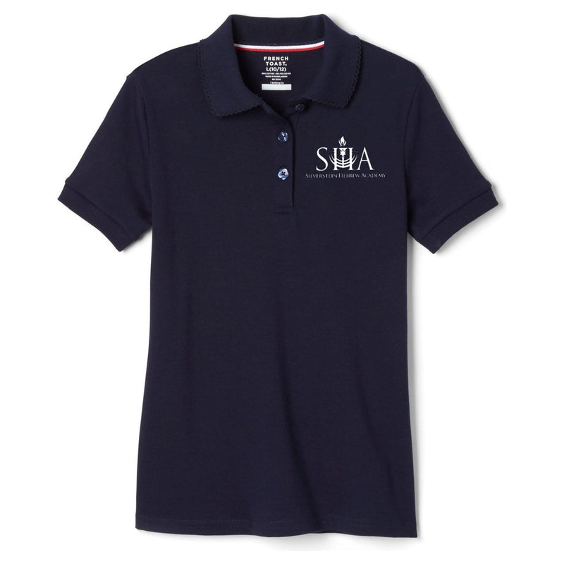 Silverstein Hebrew Academy Short Sleeve Picot Collar - Girls Plus Size