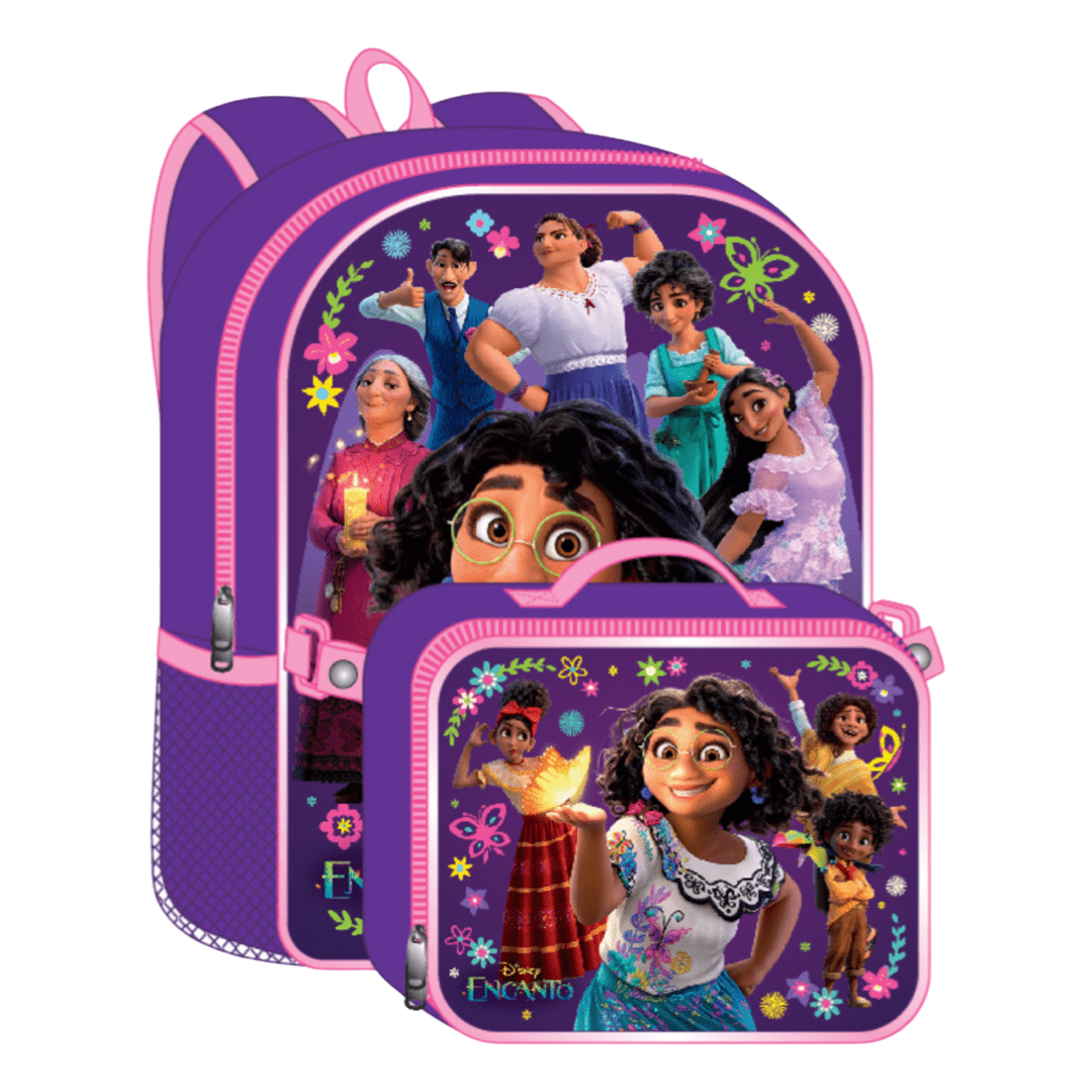Disney Encanto 16&quot; Backpack W/ Detachable Lunch Bag