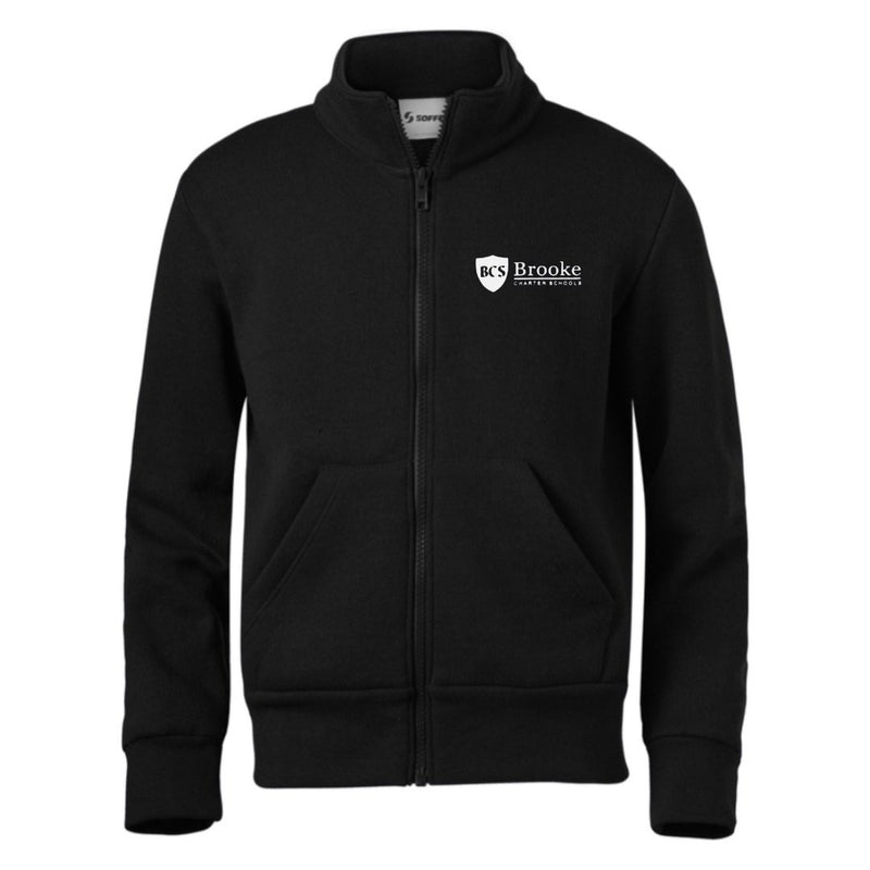 Brooke Charter Full-Zip Black Mockneck Sweatshirt - Adult