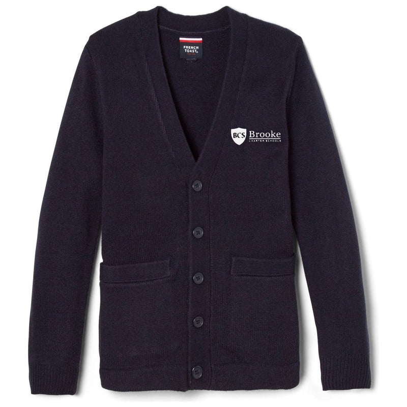 Brooke Charter School V-Neck Cardigan Sweater - Boys