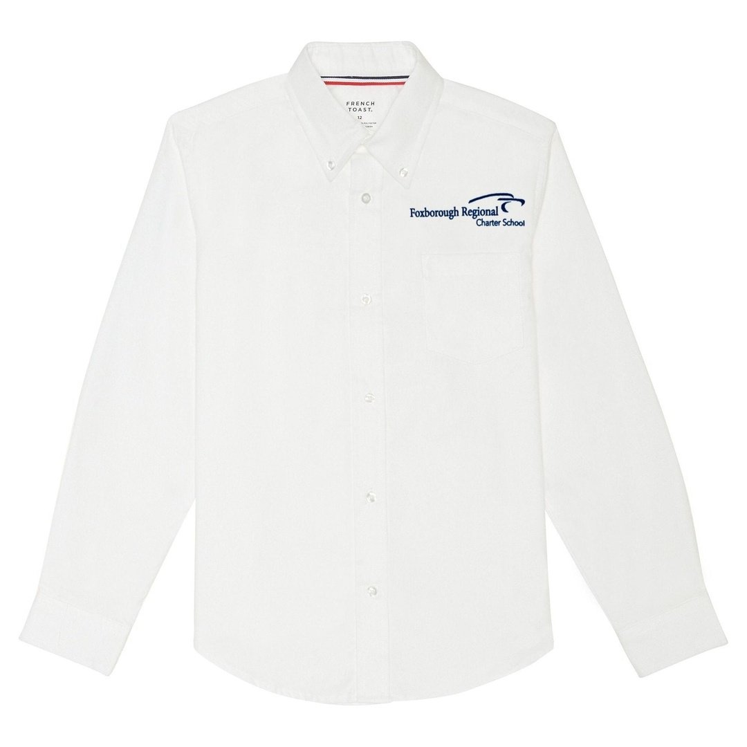 Foxborough Regional Charter Long Sleeve Oxford - Adult Sizes - Embroidered - Boston School Uniform