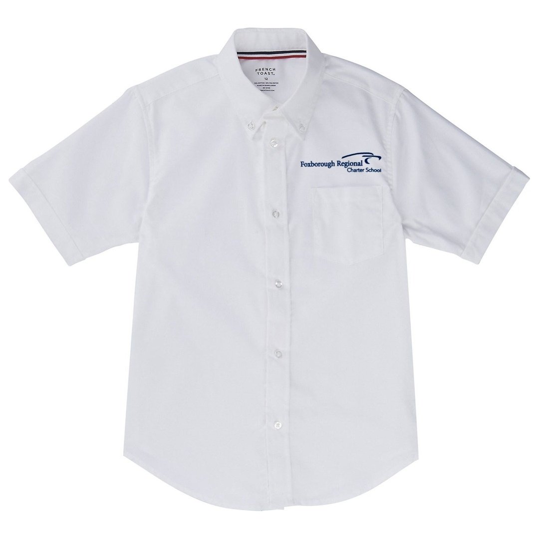 Foxborough Regional Charter Short Sleeve Oxford - Adult Sizes - Embroidered - Boston School Uniform