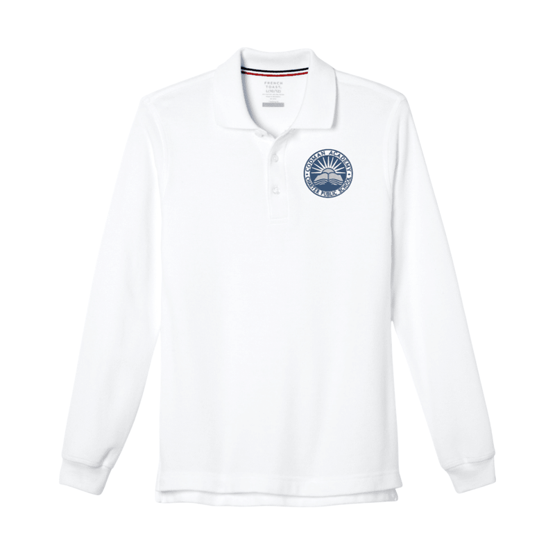 Codman Academy White Long Sleeve Polo -Kids