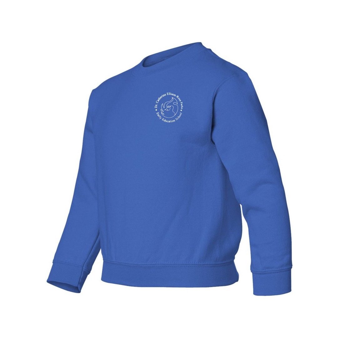Ellison Parks Youth Fleece Crew Neck Sweatshirt - Screen Printed - Boston School Uniform