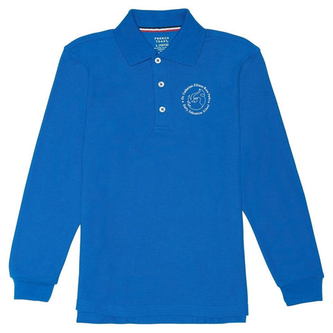 Ellison Parks Youth Long Sleeve Polo - Screen Printed - Boston School Uniform