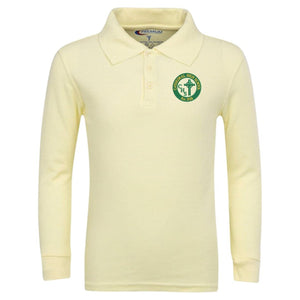 Cathedral HS - Yellow Long Sleeve Polo -Embroidered - Adult