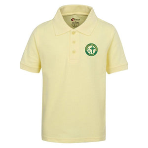 Cathedral HS - Yellow Short Sleeve Polo - Embroidered - Kids