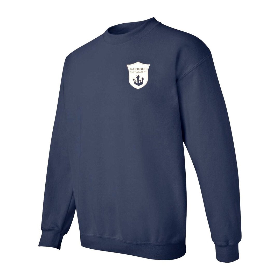 Gardner Pilot Academy Youth Fleece Crew Neck Sweatshirt - Screen Printed - Boston School Uniform