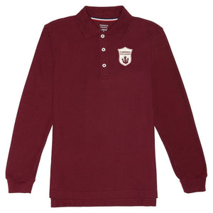 Gardner Pilot Academy Youth Long Sleeve Polo - Extended Sizes - Screen Printed - Boston School Uniform