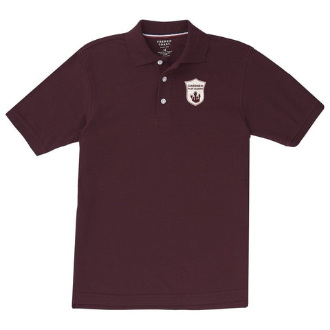 Gardner Pilot Academy Adult Short Sleeve Polo - Screen Printed - Boston School Uniform