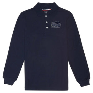 George Elementary Youth Long Sleeve Polo - Extended Sizes - Screen Printed - Boston School Uniform