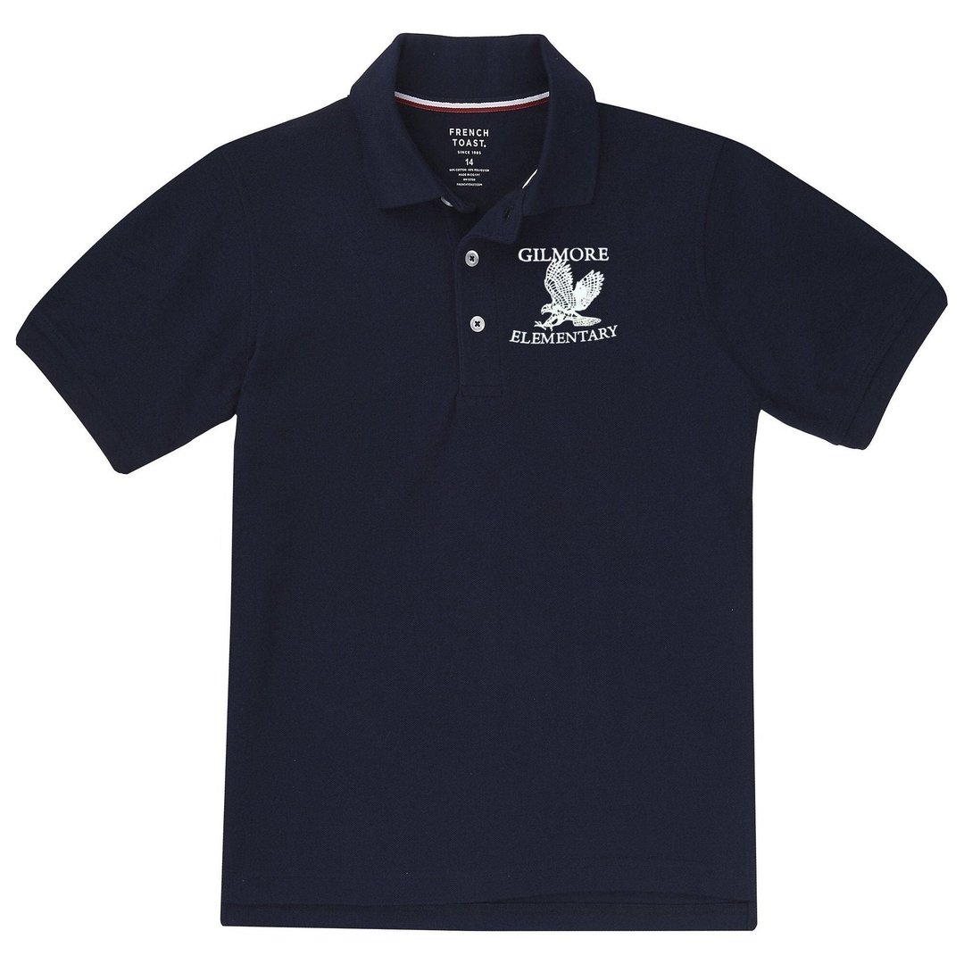 Gilmore Elementary Short Sleeve Toddler Polo - Screen Printed - Boston School Uniform